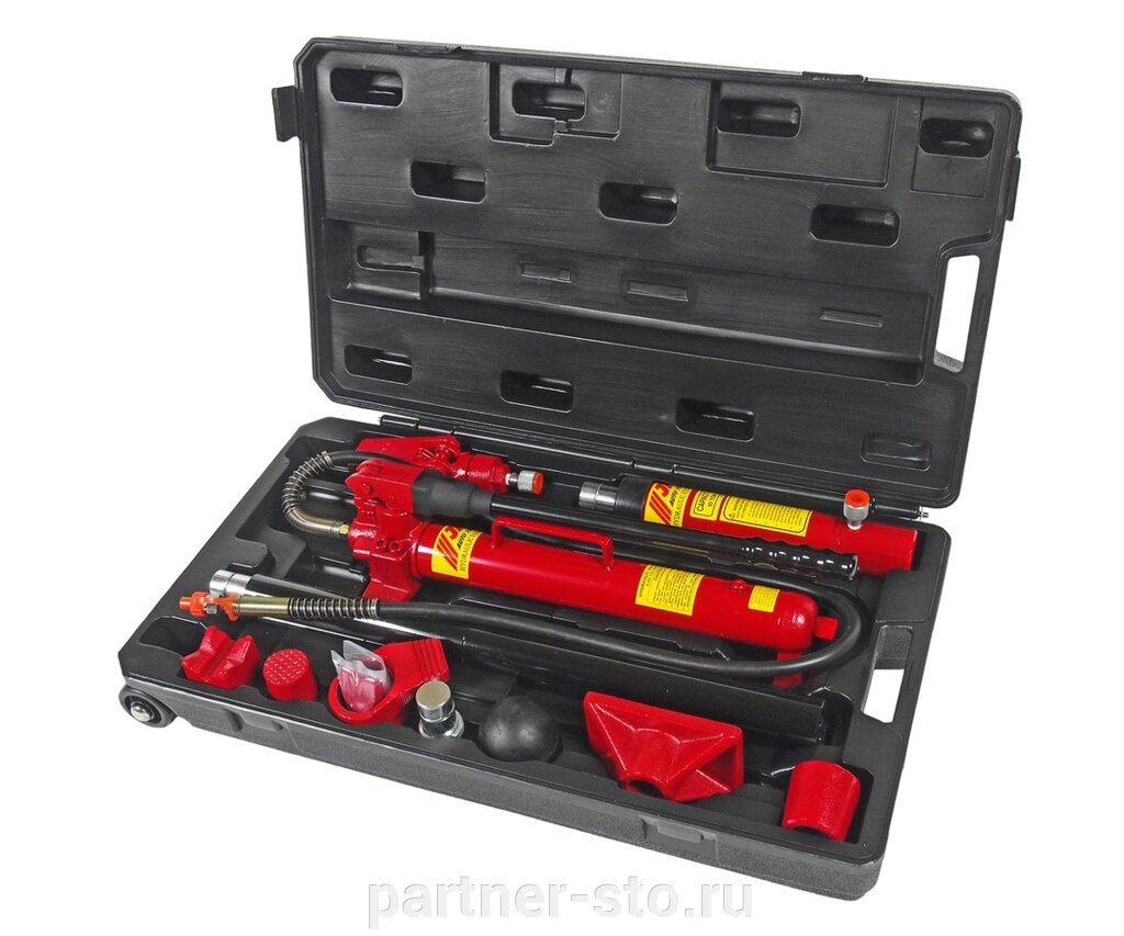 JTC-HB210 Набор инструментов для кузовных работ гидравлический, усилие 10т, 17 предметов в кейсе - обзор