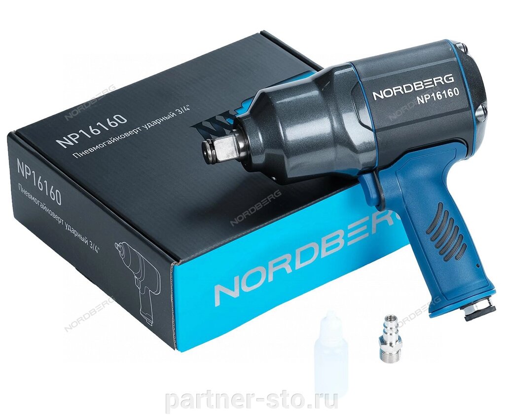 Пневмогайковерт ударный 3/4", 2000Нм NORDBERG NP16160 от компании Партнёр-СТО - оборудование и инструмент для автосервиса и шиномонтажа. - фото 1