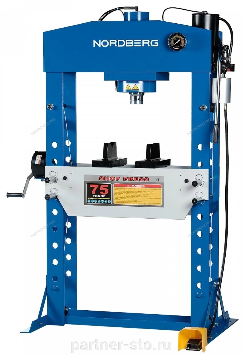 Пресс гидравлический 75т пневмоуправление NORDBERG N3675A от компании Партнёр-СТО - оборудование и инструмент для автосервиса и шиномонтажа. - фото 1