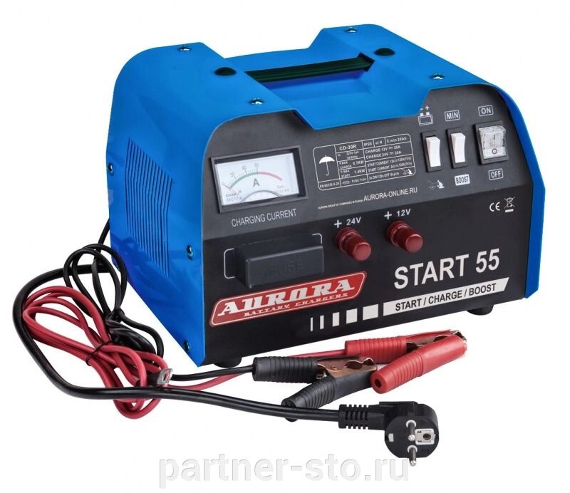 Пуско-зарядное устройство Aurora START 55 от компании Партнёр-СТО - оборудование и инструмент для автосервиса и шиномонтажа. - фото 1