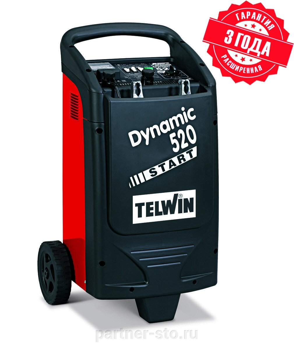 Пуско-зарядное устройство TELWIN DYNAMIC 520 START 230V 12-24V от компании Партнёр-СТО - оборудование и инструмент для автосервиса и шиномонтажа. - фото 1