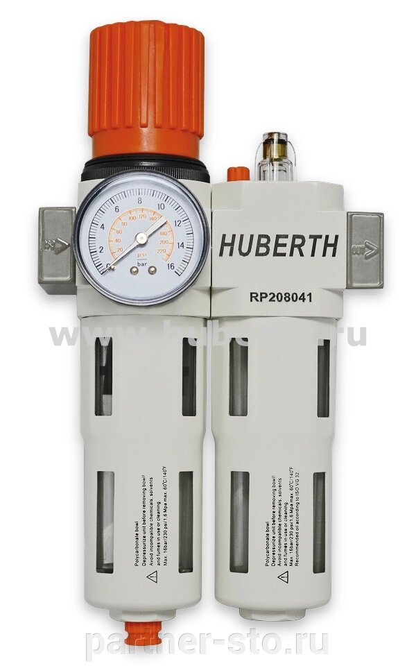 RP208041 HUBERTH Фильтр-лубрикатор с воздушным редуктором (3150 л/мин) от компании Партнёр-СТО - оборудование и инструмент для автосервиса и шиномонтажа. - фото 1