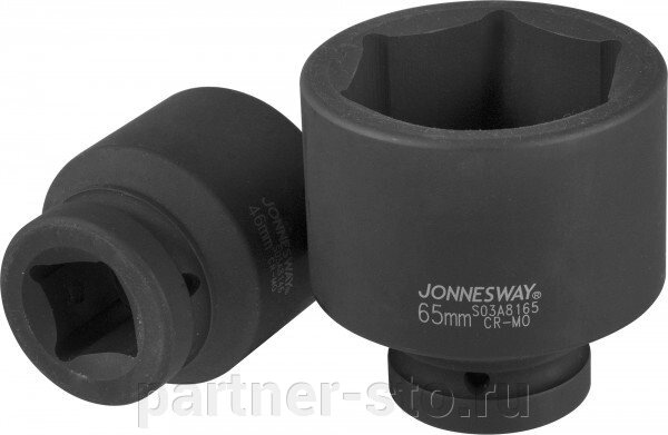 S03A8146 Jonnesway Головка торцевая ударная 1DR, 46 мм от компании Партнёр-СТО - оборудование и инструмент для автосервиса и шиномонтажа. - фото 1