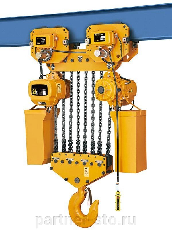 Таль электрическая цепная TOR ТЭЦП (HHBD10-25T) 25,0 т 24 м от компании Партнёр-СТО - оборудование и инструмент для автосервиса и шиномонтажа. - фото 1