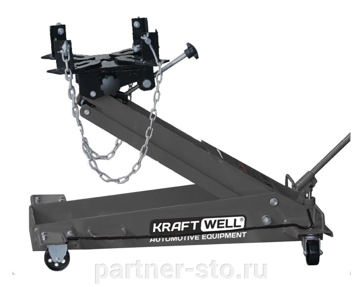 Тележка гидравлическая подкатная для агрегатов трансмиссии г/п 1500 кг KraftWell арт. KRWLTJ1.5 от компании Партнёр-СТО - оборудование и инструмент для автосервиса и шиномонтажа. - фото 1
