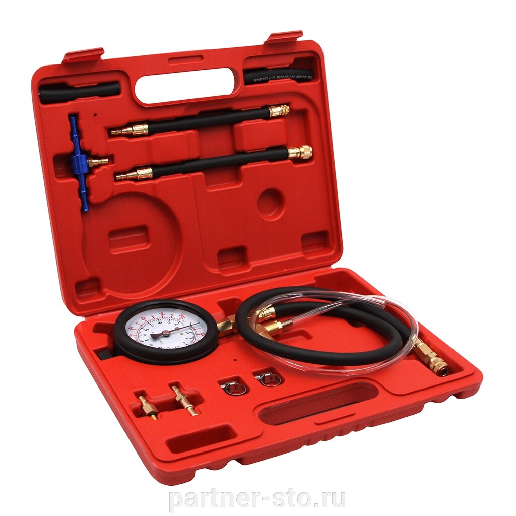 Тестер для проверки давления топлива в системе (бензин) Car-Tool CT-B0128 от компании Партнёр-СТО - оборудование и инструмент для автосервиса и шиномонтажа. - фото 1