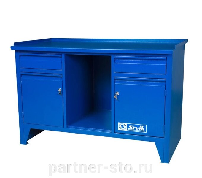 Верстак слесарный двухтумбовый (550х1300х870 мм) СИВИК КС-012 ...