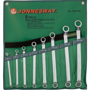 W23108S Jonnesway Набор ключей накидных 75-гр, 6-22 мм, 8 предметов