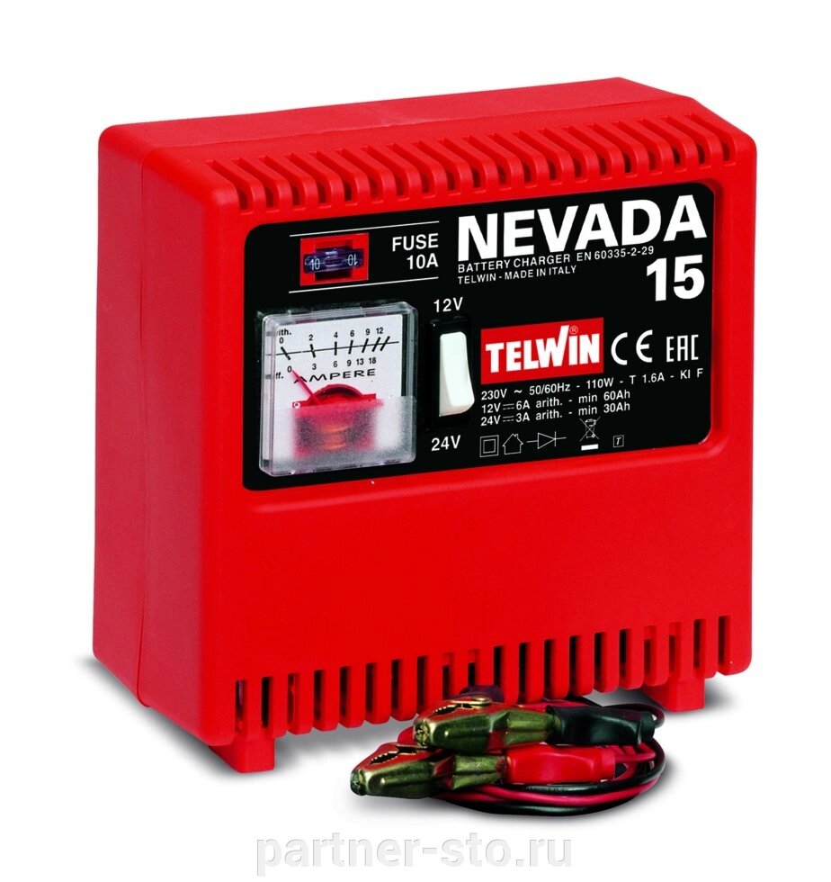 Зарядное устройство NEVADA 15 230V Telwin код 807026 от компании Партнёр-СТО - оборудование и инструмент для автосервиса и шиномонтажа. - фото 1