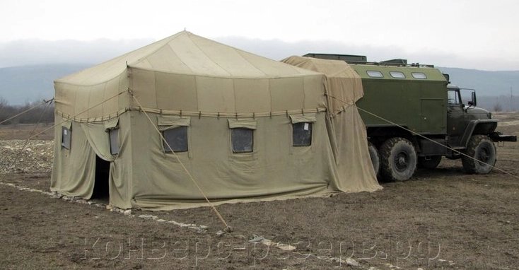 Палатка армейская брезентовая П-20 от компании Конверс-Резерв - фото 1