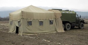 Палатка армейская брезентовая П-20