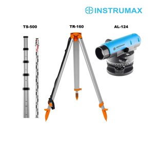 Комплект нивелир оптический instrumax AL-124 + instrumax TS-500 + instrumax TR-160 арт. IM0131_к