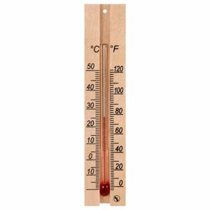 Термометр комнатный, "ДЕРЕВЯННЫЙ", диапазон: от 0 до +50 °C, ПТЗ, ТБ-206