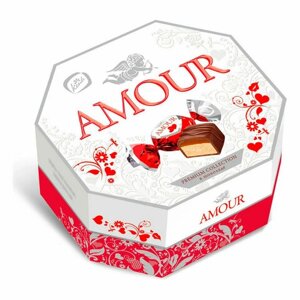 Конфеты глазированные KONTI "Amour" из мягкой нуги и карамели, 150 г, 17322