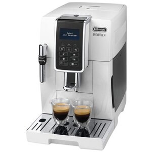 Кофемашина DELONGHI Dinamica ECAM 350.35. W, 1450 Вт, объем 1,8 л, ручной капучинатор, белая