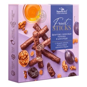 Конфеты шоколадные "Fruit Sticks" с черносливом и грецким орехом 175 г, БЕРЕСТОВ А. С., УТ-00031675