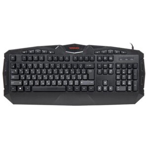 Клавиатура проводная SONNEN Q9M, USB, 104 клавиши + 10 мультимедийных, RGB, черная, 513511