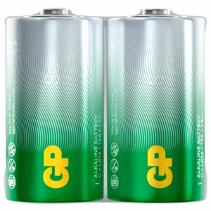 Батарейки GP Super, С (LR14, 14А), алкалиновые, КОМПЛЕКТ 2 шт., в пленке, 14A-OS2