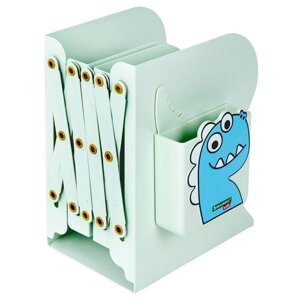 Подставка-держатель для книг и учебников BRAUBERG KIDS "Dino", органайзер, раздвижная, металл, 238067