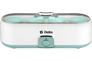 Электрическая йогуртница Delta DL-8402 4 стекл. баночки по 200 мл, белый с серо-зеленым Р1-00004494