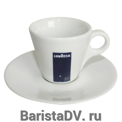 Чашка c блюдцем, lavazza, Lungo, фарфор 100 мл от компании BaristaDV. ru - фото 1