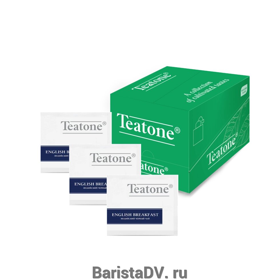 Черный чай (Английский завтрак, TEATONE, (300шт*1,8г), в пакетиках, Гофрокороб) от компании BaristaDV. ru - фото 1
