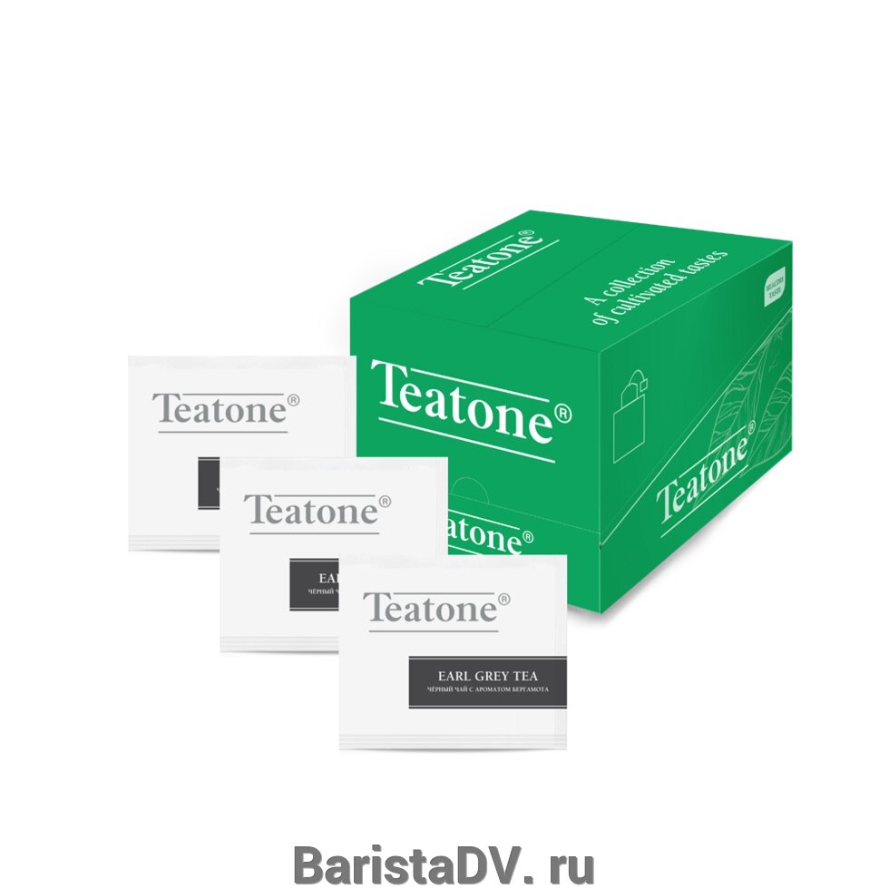 Черный чай (Аромат бергамота, TEATONE, (300шт*1,8г), в пакетиках, Гофрокороб) ##от компании## BaristaDV. ru - ##фото## 1