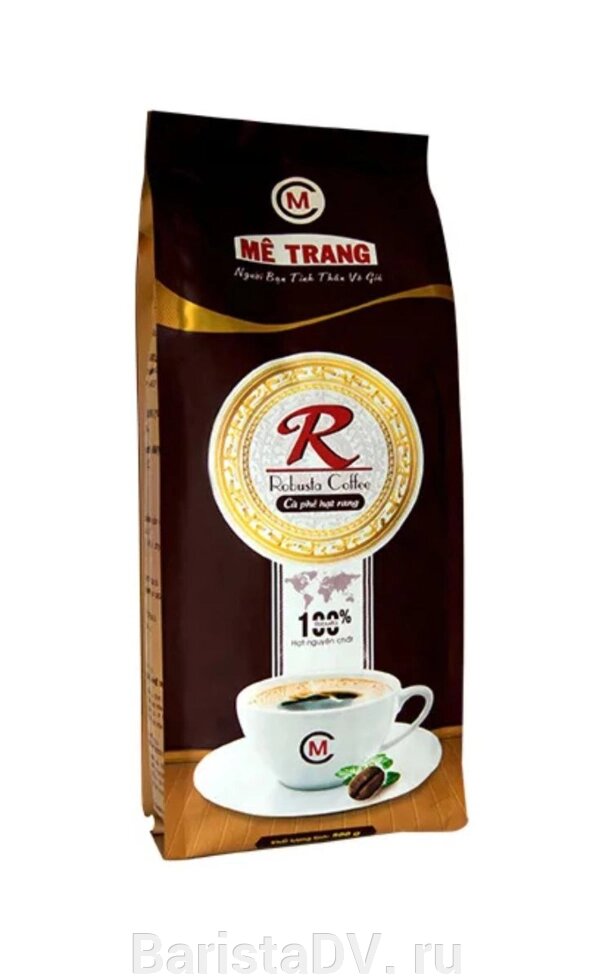 Кофе натуральный жареный в зернах Робуста 500 г Т. М. Me trung ...