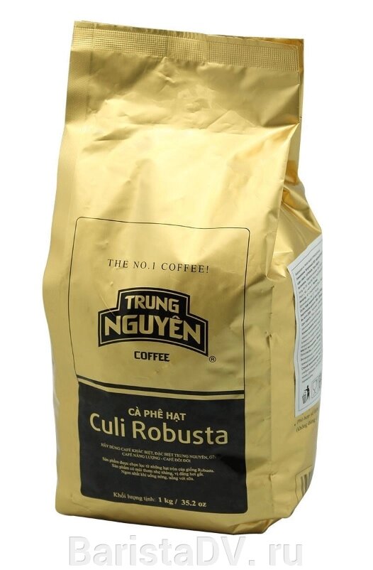 Кофе в зернах Culi Robusta 1000 гр. Т. М. Чунг Нгуен от компании BaristaDV. ru - фото 1