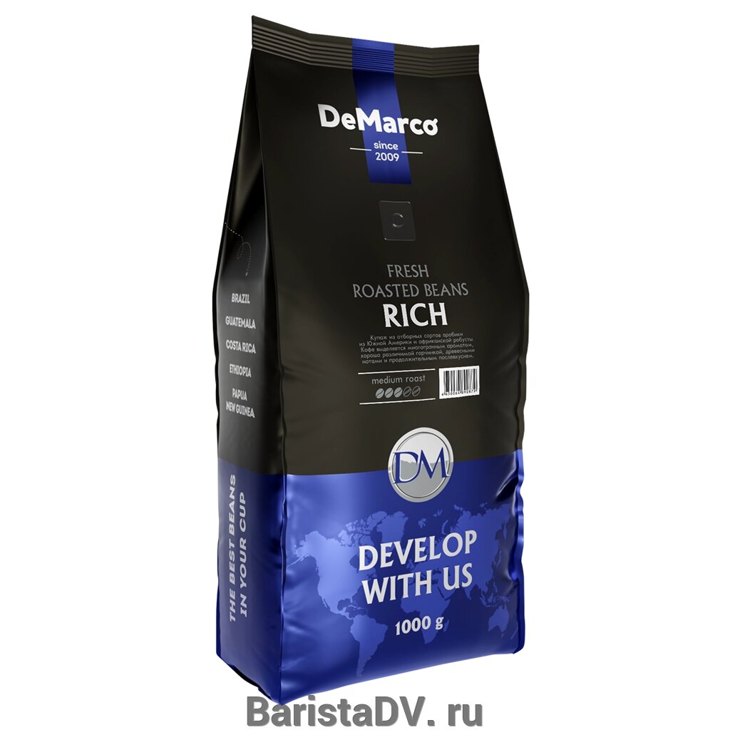 Кофе в зернах "RICH" DeMarco. 1кг. от компании BaristaDV. ru - фото 1