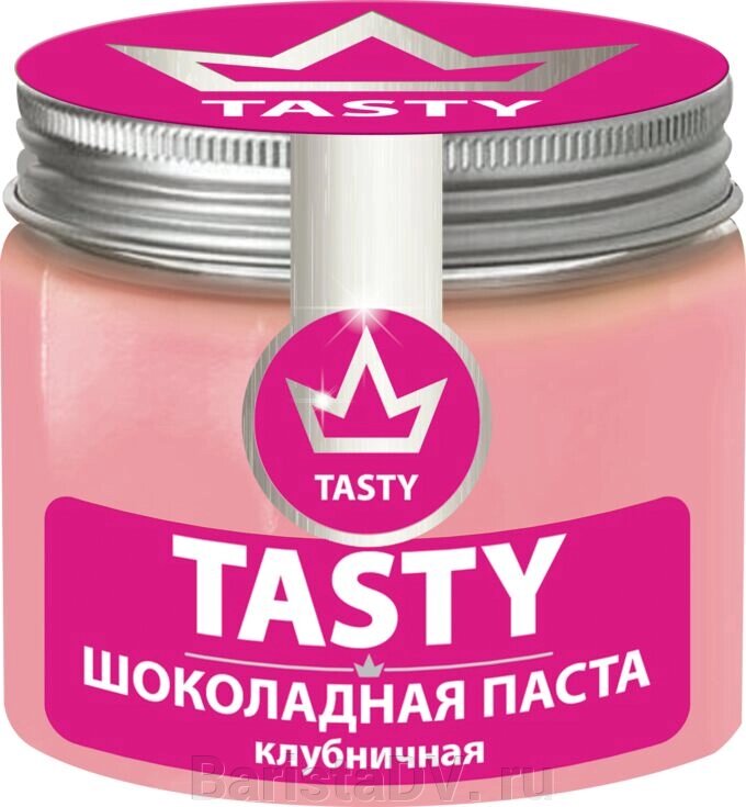 Паста ореховая с добавлением молока «Tasty клубничная» (200 г) от компании BaristaDV. ru - фото 1