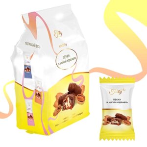 Конфеты из орехов в молочной шоколадной глазури «Tasty пекан и мягкая карамель» (150 г)