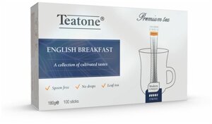 Черный чай Английский завтрак, TEATONE, пенал 100 стиков