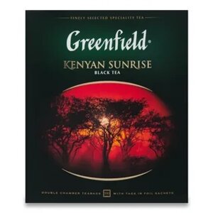 Чай Гринфилд 100 пак. 1/9 Kenyan Sunrise (черный без добавок)