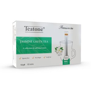 Зеленый чай Аромат жасмина, TEATONE, пенал100 стиков
