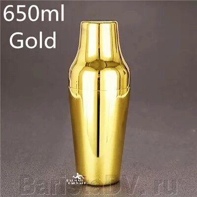 Шейкер Boston Bar 650 мл; золотой, металлич от компании BaristaDV. ru - фото 1