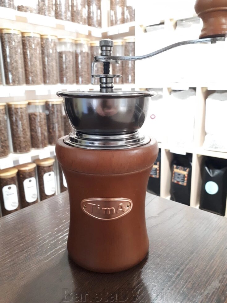 SL-288 Кофемолка деревянная ручная (круглая) ##от компании## BaristaDV. ru - ##фото## 1