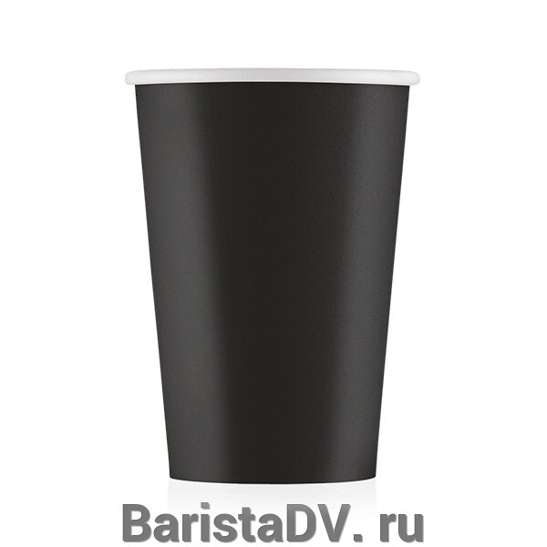 Стаканы картонные 350мл 12oz Черные от компании BaristaDV. ru - фото 1