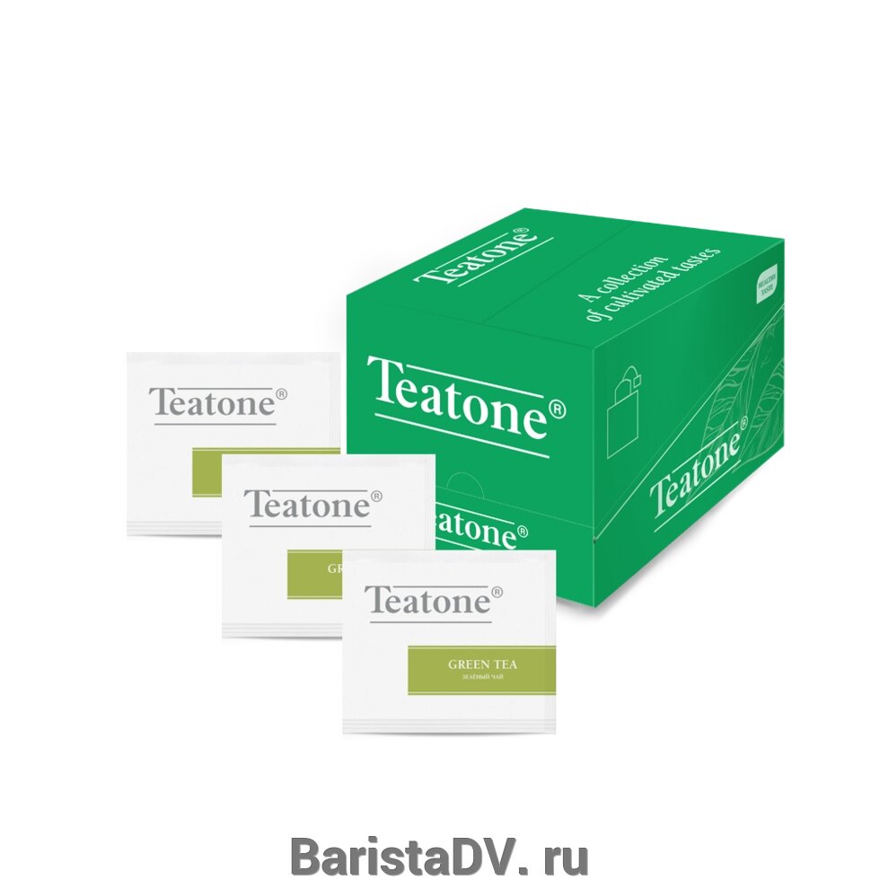 Зеленый чай (TEATONE, (300шт*1,8г), в пакетиках, Гофрокороб ##от компании## BaristaDV. ru - ##фото## 1