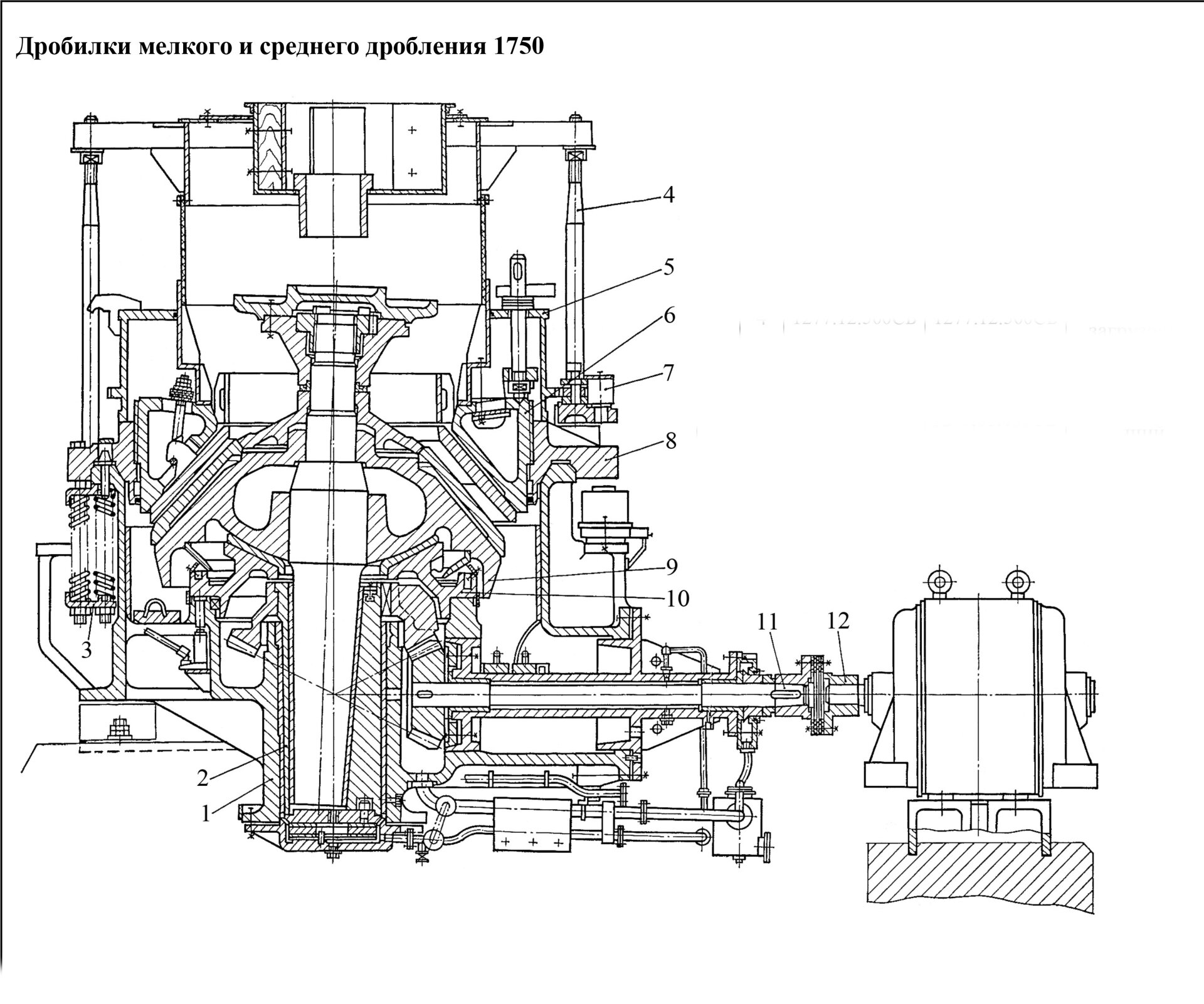 Конусная дробилка КМД 1750