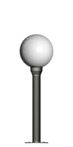 Фонарь на гладкой трубе с одним светильником высота 0,5 метра