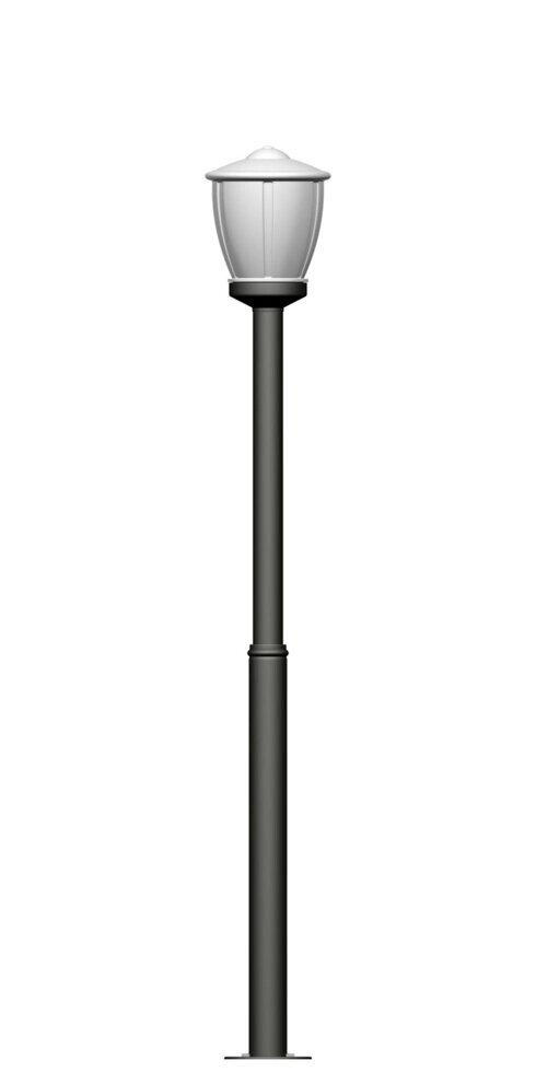Фонарь на гладкой трубе с одним светильником высота 1,5 метра от компании Ковка-Трейд - фото 1