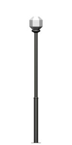 Фонарь на гладкой трубе с одним светильником высота 2,0 метра