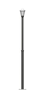 Фонарь на гладкой трубе с одним светильником высота 2,5 метра