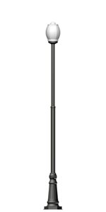 Фонарь на гладкой трубе с одним светильником высота 3,0 метра
