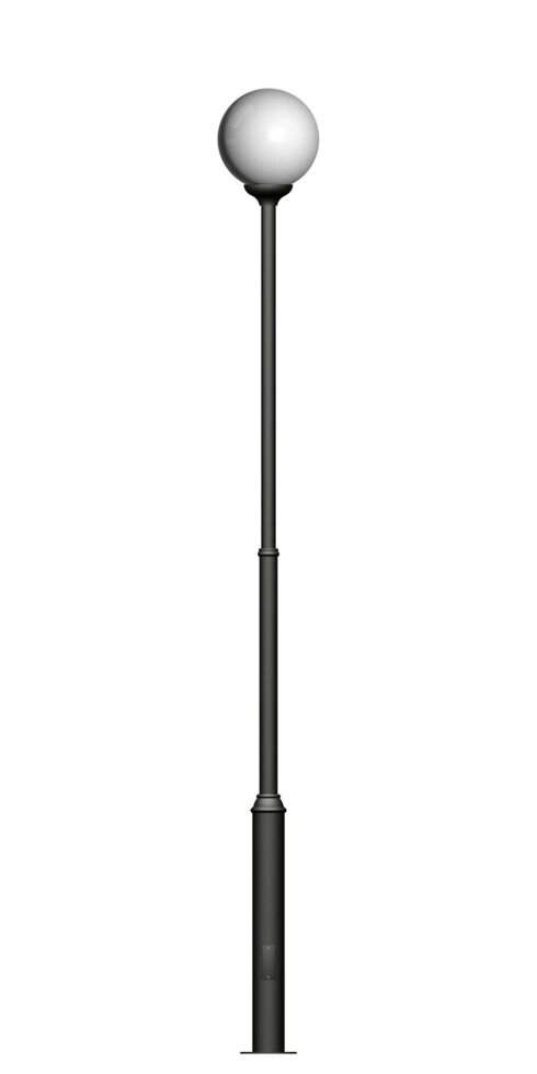 Фонарь на гладкой трубе с одним светильником высота 3,5 метра ##от компании## Ковка-Трейд - ##фото## 1