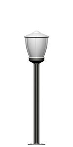 Фонарь на трубе в виде ромашки с одним светильником высота 0,8 метра