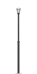 Фонарь на трубе в виде ромашки с одним светильником высота 2,5 метра