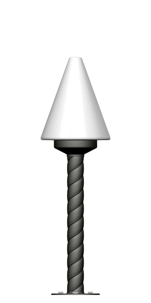 Фонарь на витой трубе с одним светильником высота 0,5 метра ##от компании## Ковка-Трейд - ##фото## 1