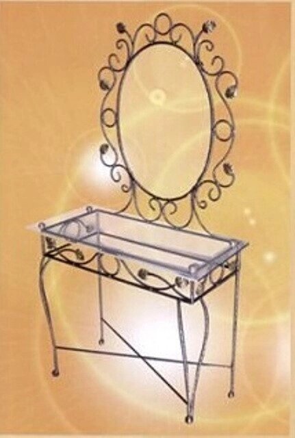 Кованая мебель - Стол с зеркалом от компании Ковка-Трейд - фото 1